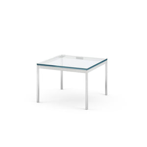 Florence Knoll Square Coffee Table Coffee Tables Knoll polished chrome Clear Glass 