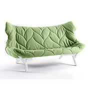 Foliage Sofa Sofa Kartell White Legs trevira - green (D) 