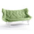 Foliage Sofa Sofa Kartell White Legs trevira - green (D) 