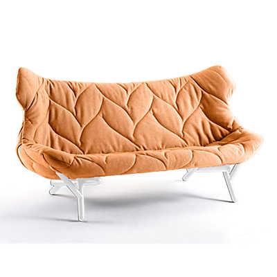 Foliage Sofa Sofa Kartell White Legs trevira - orange (B) 