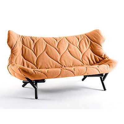 Foliage Sofa Sofa Kartell Black Legs trevira - orange (B) 