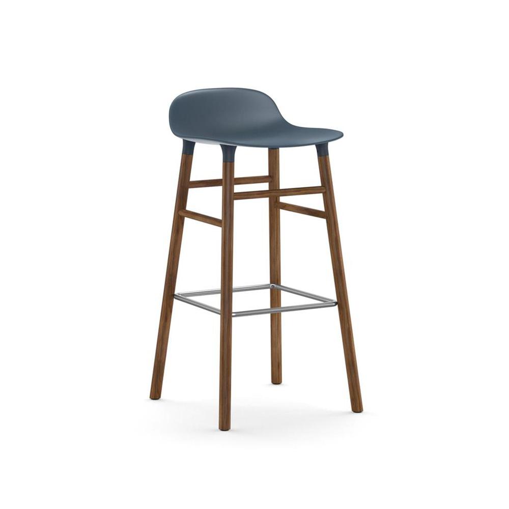 Form stool Stools Normann Copenhagen 29.5" Bar Walnut +$80.00 Blue