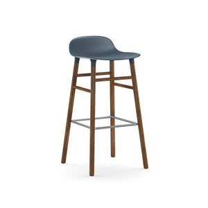 Form stool Stools Normann Copenhagen 29.5" Bar Walnut +$80.00 Blue