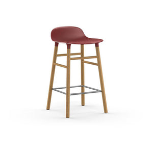 Form stool Stools Normann Copenhagen 25.5" Counter Oak Red