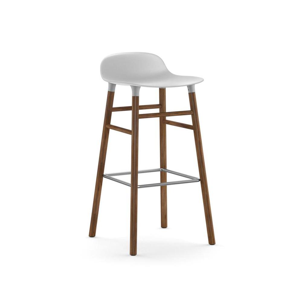 Form stool Stools Normann Copenhagen 29.5" Bar Walnut +$80.00 White