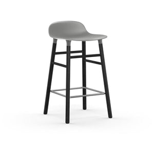 Form stool Stools Normann Copenhagen 25.5" Counter Black Lacquered Oak Grey