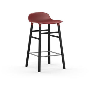 Form stool Stools Normann Copenhagen 25.5" Counter Black Lacquered Oak Red