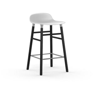 Form stool Stools Normann Copenhagen 25.5" Counter Black Lacquered Oak White