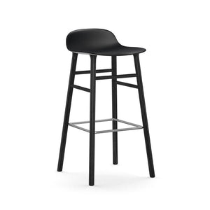 Form stool Stools Normann Copenhagen 29.5" Bar Black Lacquered Oak Black