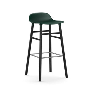 Form stool Stools Normann Copenhagen 29.5" Bar Back Lacquered Oak Green