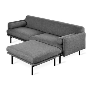 Foundry Bi-Sectional Sofa Gus Modern Andorra Pewter Black 