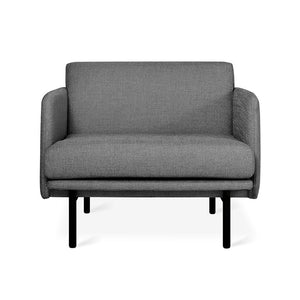 Foundry Chair lounge chair Gus Modern Andorra Pewter Black 