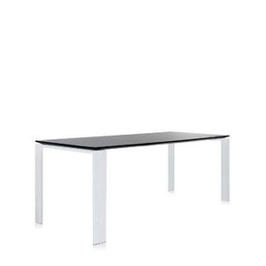 Four Table - Laminate Top Dining Tables Kartell Medium - 75" +$195.00 White Body/Black Top 