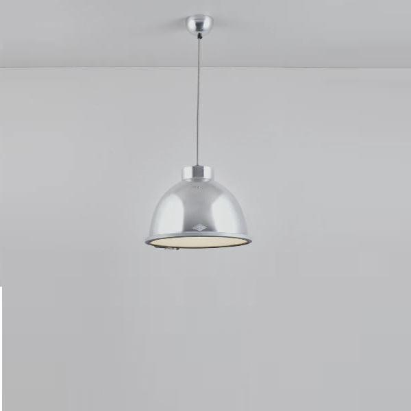 Giant 0 Pendant Light Pendant Lights Original BTC Natural Aluminium with Wired Glass 