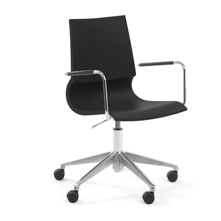 Gigi Swivel Chair task chair Knoll Arms +$132.00 Black 