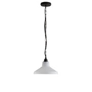 Glass School Pendant Light Pendant Lights Original BTC Small Opal and Weathered Brass 
