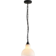 Glass 'York' Pendant Pendant Lights Original BTC Opal + Weathered Brass 1 