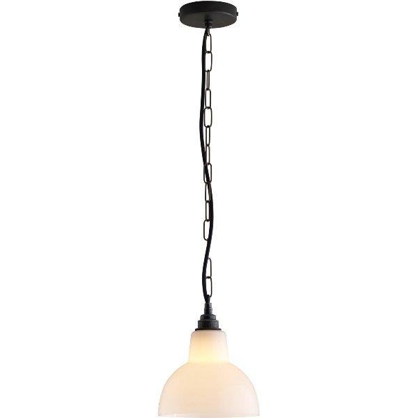 Glass 'York' Pendant Pendant Lights Original BTC Opal + Weathered Brass 1 