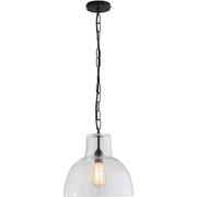 Glass 'York' Pendant Pendant Lights Original BTC Clear + Weathered Brass 2 