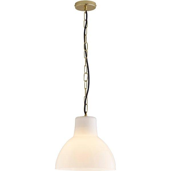 Glass 'York' Pendant Pendant Lights Original BTC Opal + Brass 2 