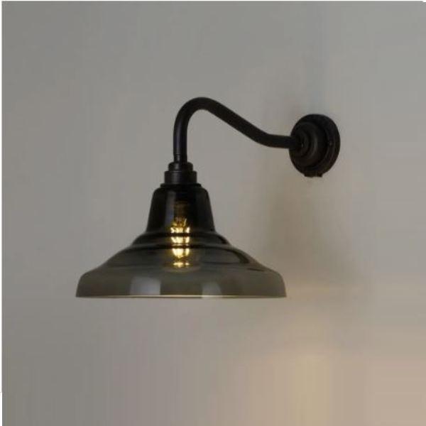 Glass School Wall Light Wall Lights Original BTC Anthracite | Weathered Brass 