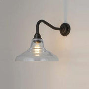 Glass School Wall Light Wall Lights Original BTC Clear | Weathered Brass 
