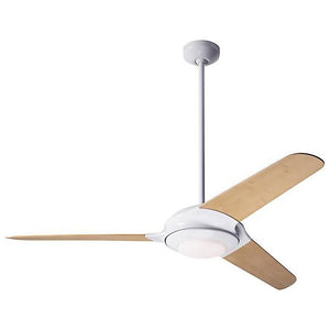 Flow Ceiling Fan Ceiling Fans Modern Fan Co Gloss White Bamboo Handheld Remote With 20w LED