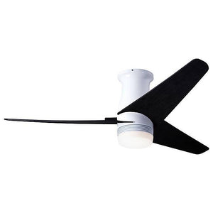Velo Flush DC Ceiling Fan Ceiling Fans Modern Fan Co Gloss White Dark Wall/Remote Control With 17w LED