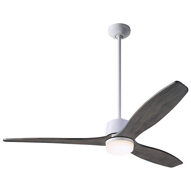 Arbor DC Ceiling Fan Ceiling Fans Modern Fan Co Gloss White Graywash Wall Control With 17w LED