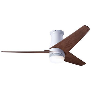 Velo Flush DC Ceiling Fan Ceiling Fans Modern Fan Co Gloss White Mahogany Remote Control With 17w LED