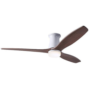 Arbor Flush DC Ceiling Fans Modern Fan Co Gloss White Mahogany Wall Control With 17w LED