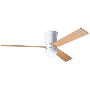 Cirrus Flush DC Ceiling Fan Ceiling Fans Modern Fan Co Gloss White Maple Wall Control Without Light