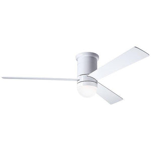 Cirrus Flush DC Ceiling Fan Ceiling Fans Modern Fan Co Gloss White White Wall Control With 17w LED