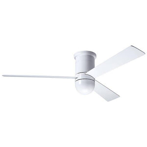 Cirrus Flush DC Ceiling Fan Ceiling Fans Modern Fan Co Gloss White White Wall Control Without Light