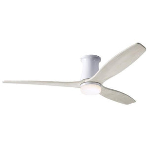 Arbor Flush DC Ceiling Fans Modern Fan Co Gloss White Whitewash Wall Control With 17w LED