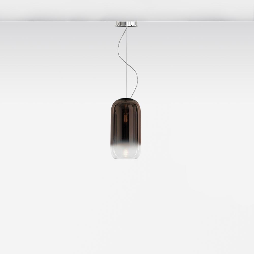 Gople Suspension Extended Length Pendant Lights Artemide Bronze 