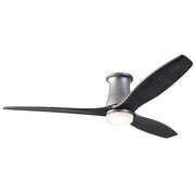 Arbor Flush DC Ceiling Fans Modern Fan Co Graphite Ebony Wall Control With 17w LED