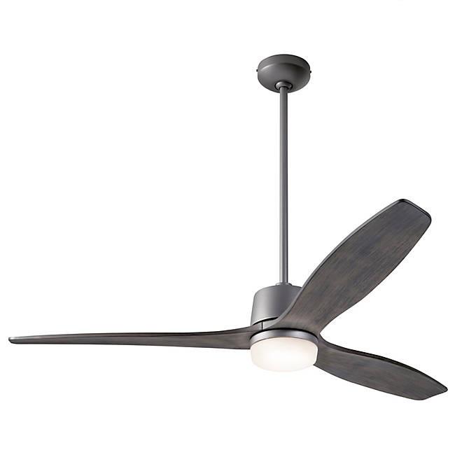 Arbor DC Ceiling Fan Ceiling Fans Modern Fan Co Graphite Graywash Wall Control With 17w LED