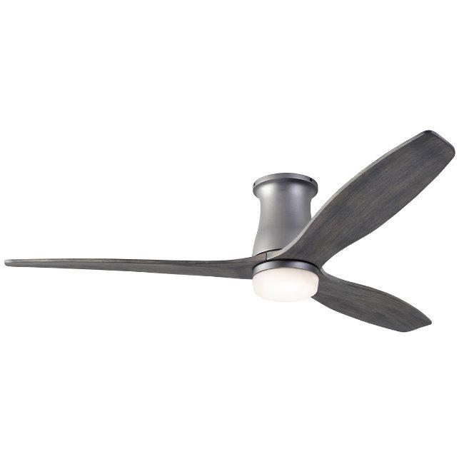 Arbor Flush DC Ceiling Fans Modern Fan Co Graphite Graywash Wall Control With 17w LED