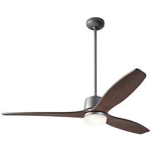 Arbor DC Ceiling Fan Ceiling Fans Modern Fan Co Graphite Mahogany Wall Control With 17w LED
