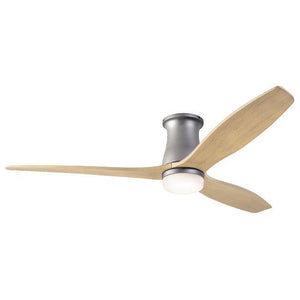 Arbor Flush DC Ceiling Fans Modern Fan Co Graphite Maple Wall Control With 17w LED