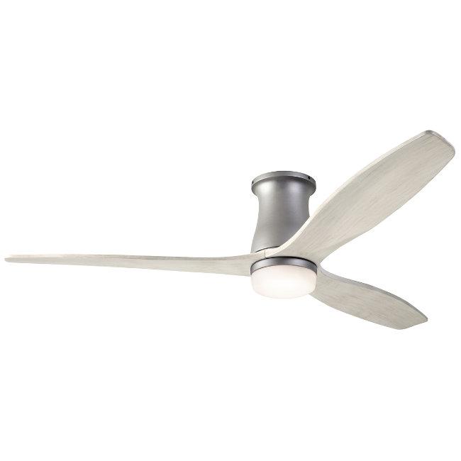 Arbor Flush DC Ceiling Fans Modern Fan Co Graphite Whitewash Wall Control With 17w LED