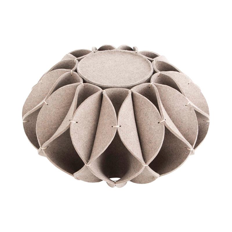 Ruff High Pouf Pouf Gan Gray 