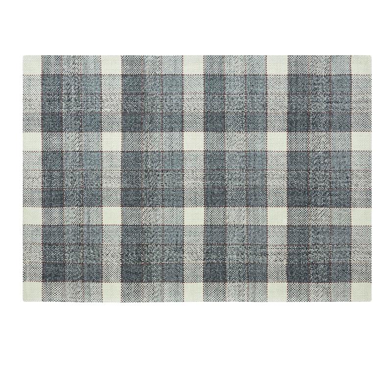 Cuadros Hand Loom Rug Rug Gan 7’3" x 10’7" Gray Rust 