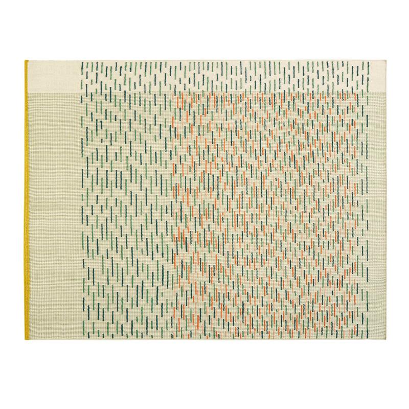 Backstitch Busy Rug Rug Gan Green 6’7" x 9’10" 