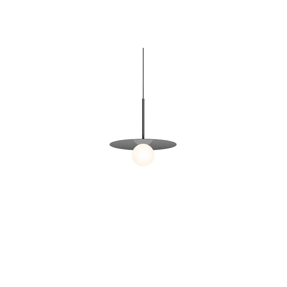 Bola Disc Pendant ceiling lights Pablo Gun Metal 12" 