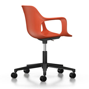 HAL Armchair Studio task chair Vitra Orange Hard Casters 