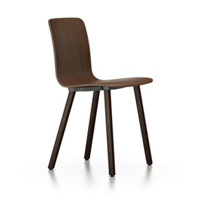 HAL Ply Wood Chair Side/Dining Vitra Dark Oak walnut black pigmented hard glides (standard)