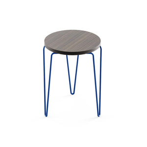 Florence Knoll Hairpin Stacking Table table Knoll Zebra blue powder-coat base 