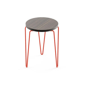 Florence Knoll Hairpin Stacking Table table Knoll Zebra red powder-coat base 